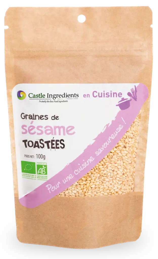 GRAINES DE SÉSAME DÉCORTIQUÉES TOASTÉES BIO (SACHET)