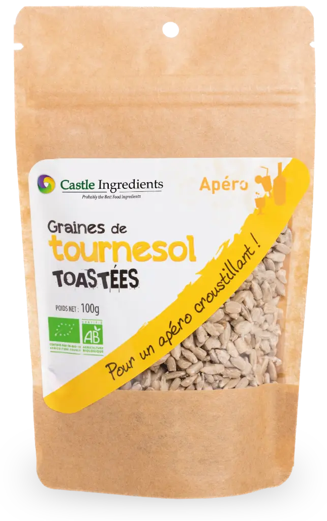 BIOLOGISCHE GEROOSTERDE ZONNEBLOEMPITTEN (ZAKJE 100 G)